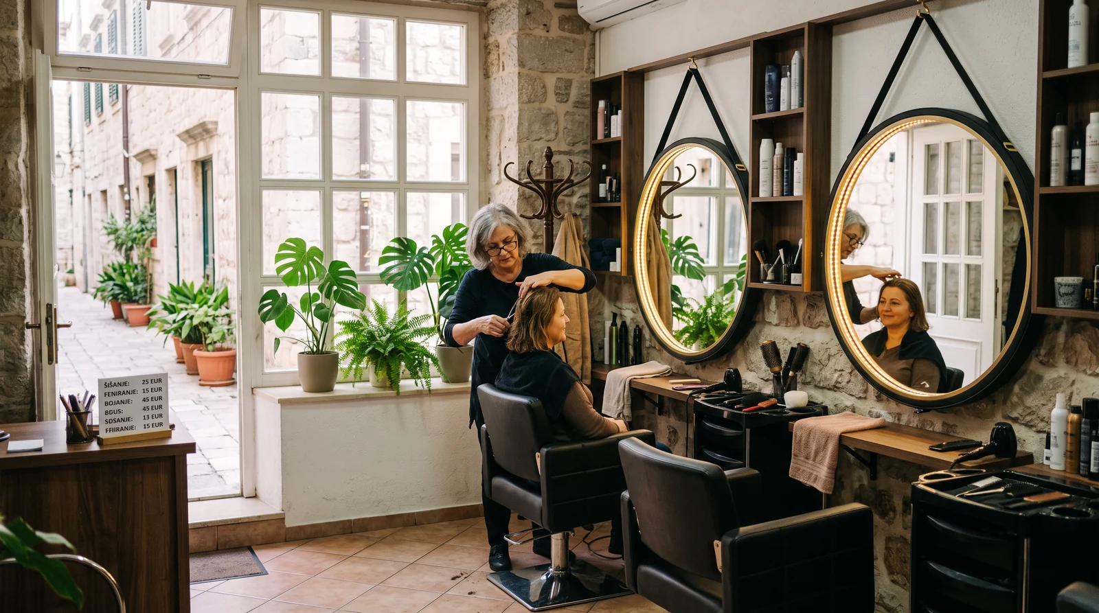 Interijer frizerskog salona Studio Šiška